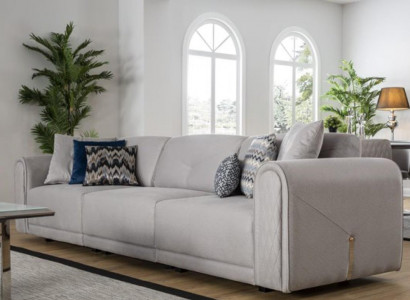 Luxus Sofa 4 Sitz Stoff Wohnzimmer Modernes Design Sofas Polster Couchen